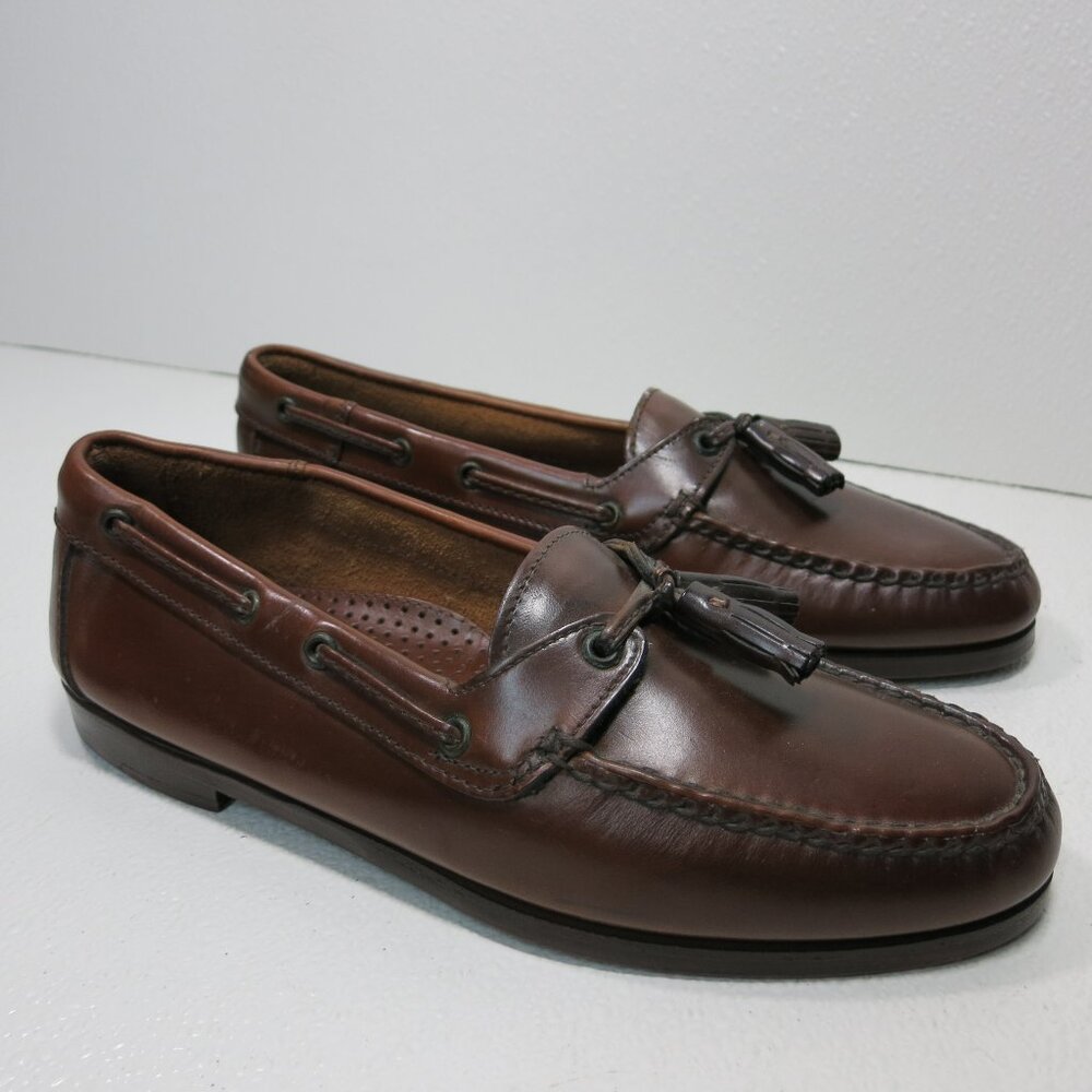 Hartland Leather Dress Strap Tassel Loafers Men's Footwear Men's Shoes Sz 9 M - Picture 2 of 7